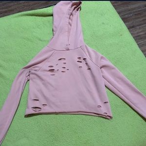 Pink Crop top  Sweater